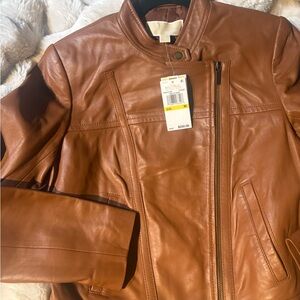 Michael Kors Leather jacket, new with tags.